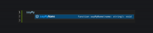 Пример автодополнения из среды разработки VSCode